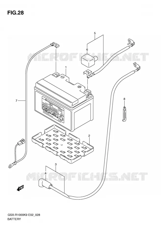 BATTERIE Suzuki MOTO 1000 GSX-R 2009  GSX-R1000UFK9(E2)