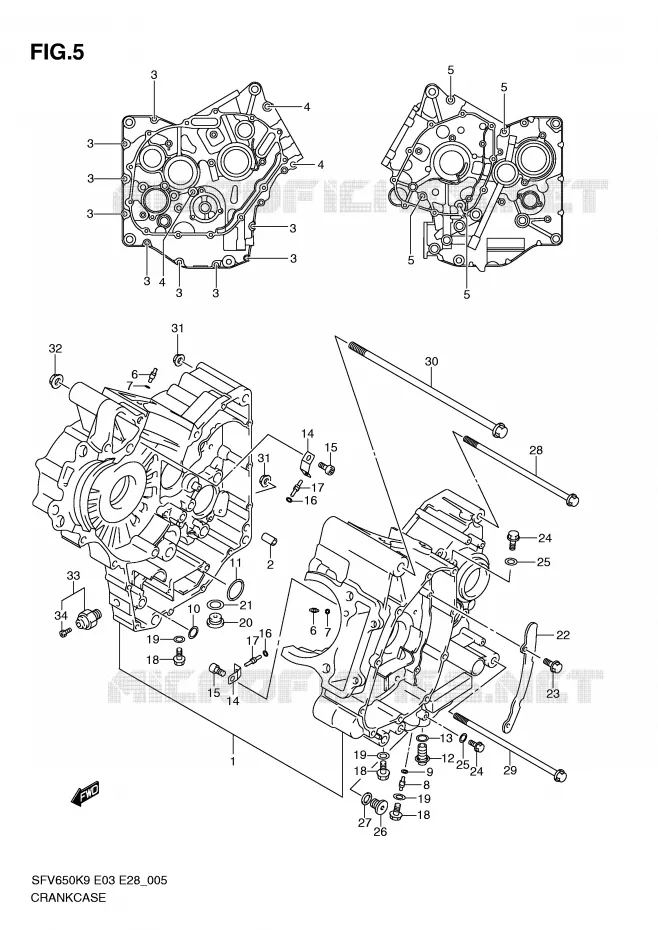 CARTER Suzuki MOTO 650 GLADIUS 2010  SFV650L0(E3/E28)