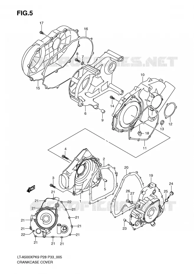 CARTER Suzuki QUAD 500 KINGQUAD 2009  LT-A500XPK9(P28/P33)