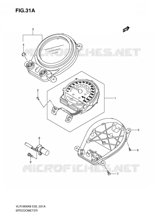 COMPTEUR (VLR1800TK9/TL0) Suzuki MOTO 1800 INTRUDER 2010  VLR1800L0(E2)