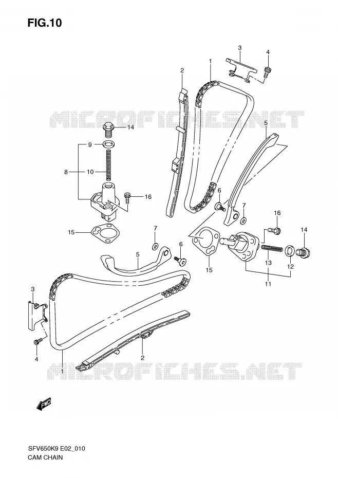 DISTRIBUTION Suzuki MOTO 650 GLADIUS 2010  SFV650AL0(E2)