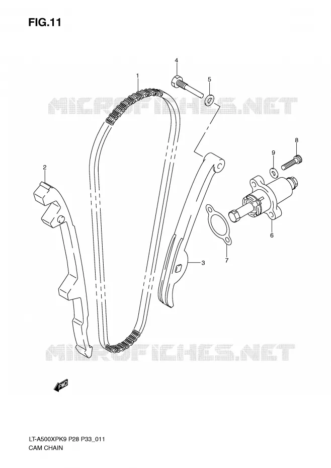 DISTRIBUTION Suzuki QUAD 500 VINSON 2009  LT-A500XPK9(P28/P33)