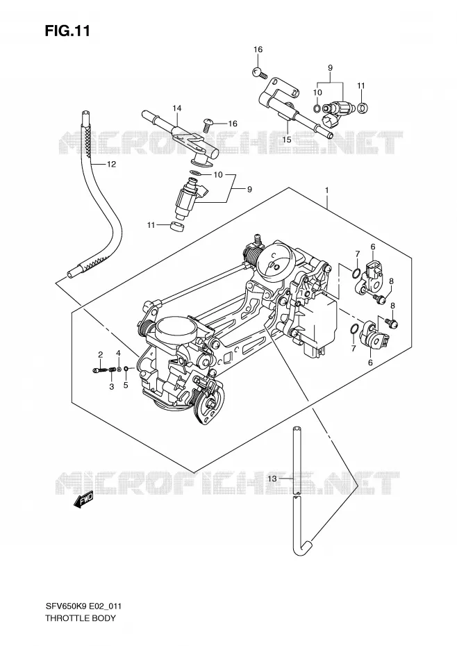 ENSEMBLE INJECTION Suzuki MOTO 650 GLADIUS 2010  SFV650L0(E2)