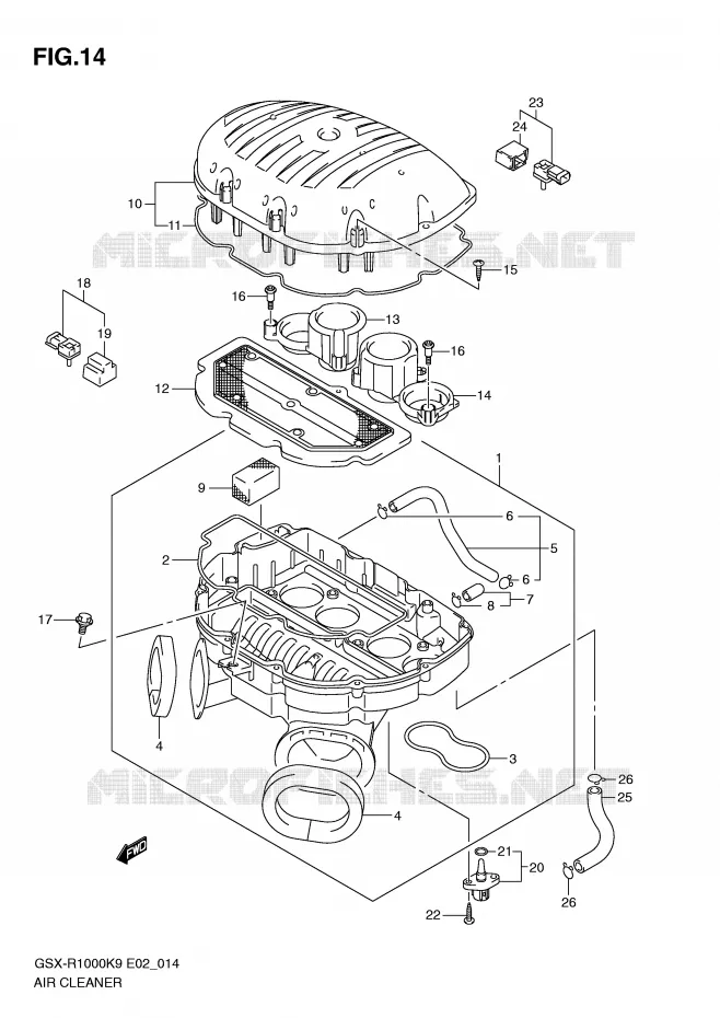 FILTRE A AIR Suzuki MOTO 1000 GSX-R 2010  GSX-R1000ZL0(E2)