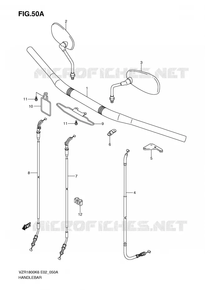 GUIDON (MODEL K9) Suzuki MOTO 1800 INTRUDER 2008  VZR1800U2K8(E2)