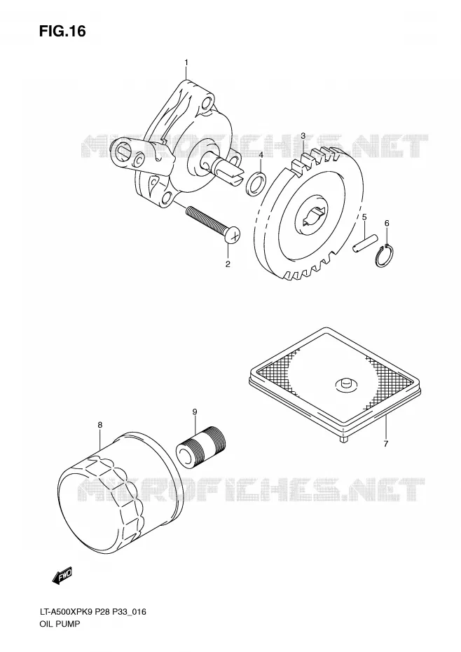 POMPE A HUILE Suzuki QUAD 500 VINSON 2009  LT-A500XPZK9(P28/P33)