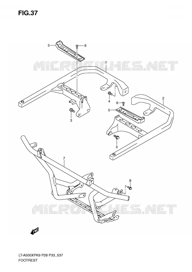 REPOSE PIED Suzuki QUAD 500 VINSON 2009  LT-A500XPK9(P28/P33)
