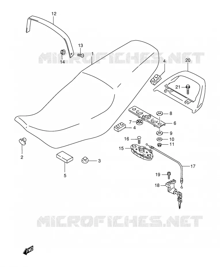 SELLE Suzuki MOTO 500 GS-E 1997  GS500EUV(E2)