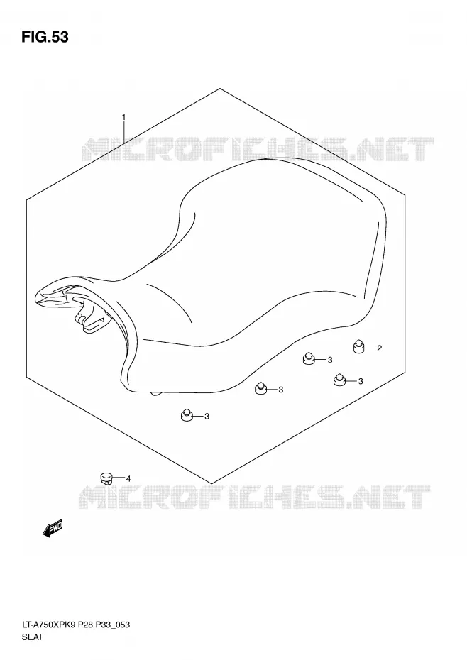SELLE Suzuki QUAD 750 KINGQUAD 2009  LT-A750XPK9(P28/P33)