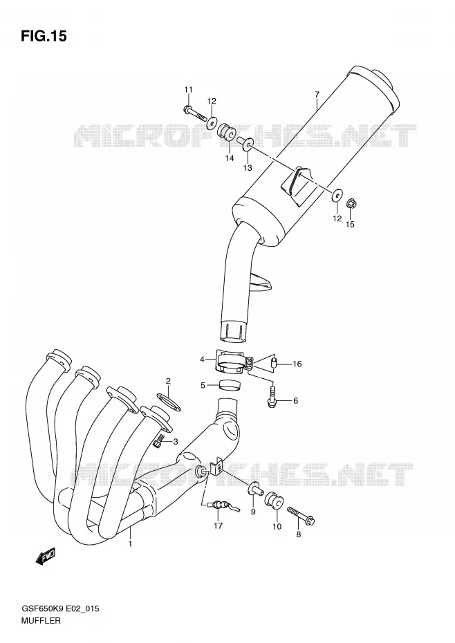 SILENCIEUX Suzuki MOTO 650 BANDIT 2010  GSF650SAL0(E2)