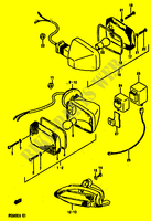 CLIGNOTANTS (E2,E15,E16,E17,E21,E22,E25,E34,E39,E53) pour Suzuki RG 500 1986