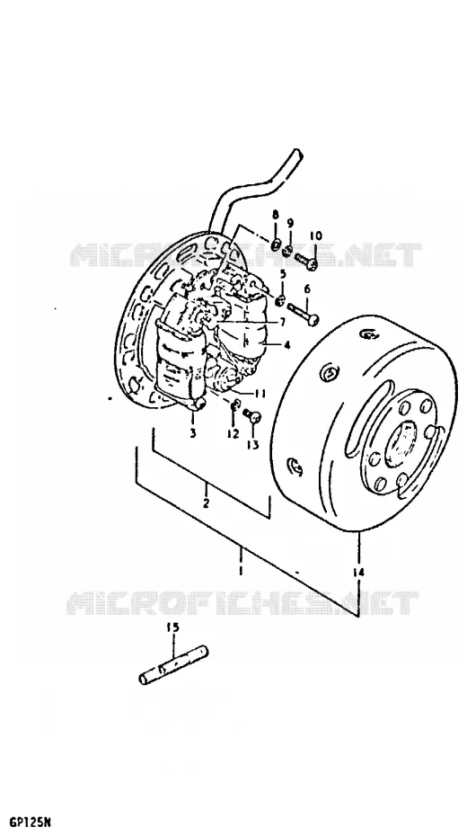 ALLUMAGE ROTOR - STATOR (E24, E35) Suzuki MOTO 125 GP 1978  GP125C(C/N)