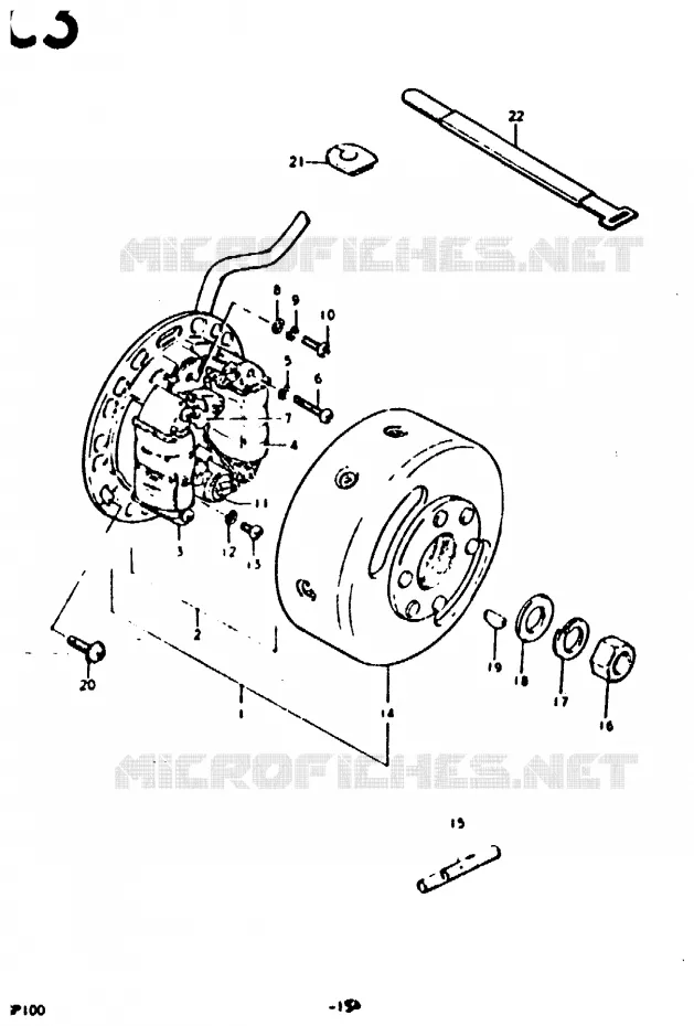 ALLUMAGE ROTOR - STATOR (E24) Suzuki MOTO 100 GP 1992  GP100N(C/N)