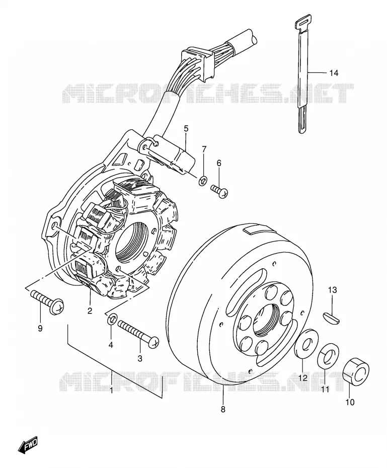 ALLUMAGE ROTOR - STATOR (GS125Z/D/UR E71) Suzuki MOTO 125 GS 1982  GS125Z(E1)
