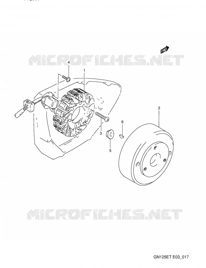 ALLUMAGE ROTOR - STATOR Suzuki MOTO 125 GN 1992  GN125EN(E3)