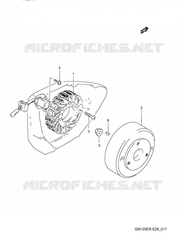 ALLUMAGE ROTOR - STATOR Suzuki MOTO 125 GN 1994  GN125ER(E28)