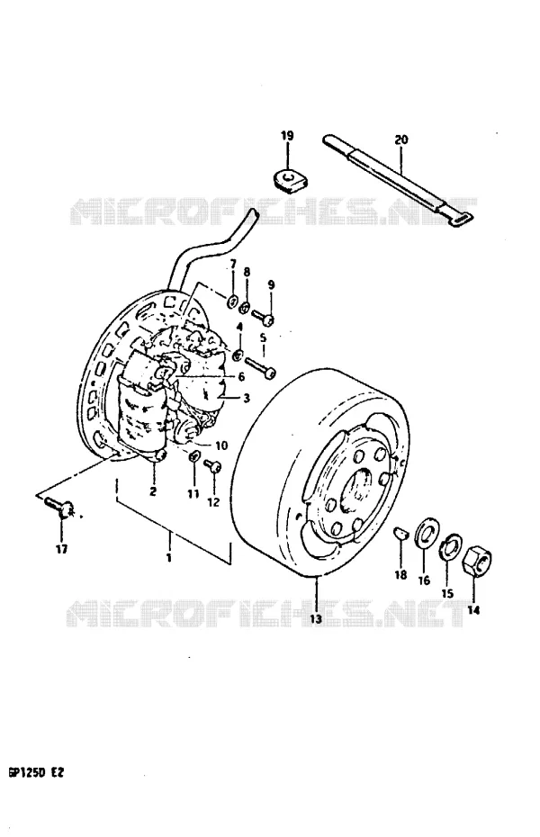 ALLUMAGE ROTOR - STATOR Suzuki MOTO 125 GP 1999  GP125UX(X/D)