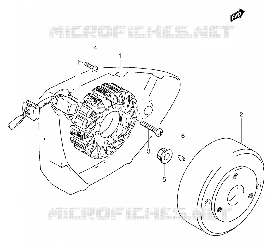 ALLUMAGE ROTOR - STATOR (VOIR NOTE) Suzuki MOTO 125 GS 2000  GS125ESY(E71)