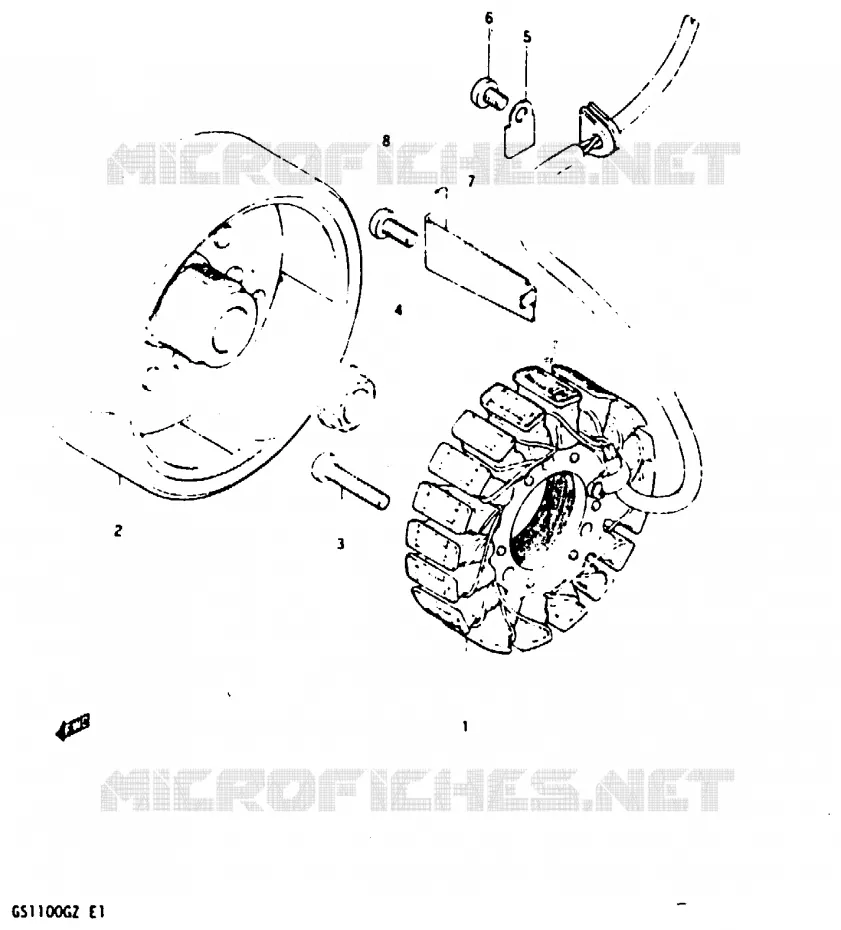 ALTERNATEUR (GSX1100ESD) Suzuki MOTO 1100 GSX 1982  GSX1100Z(Z/D)