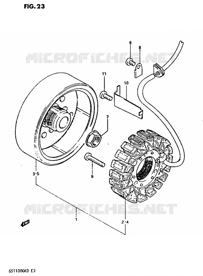 ALTERNATEUR Suzuki MOTO 1100 GS-G 1982  GS1100GKZ(Z/2/D)