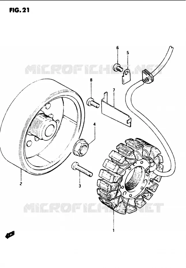 ALTERNATEUR Suzuki MOTO 1100 GS-G 1984  GS1100GE(E/F/G)