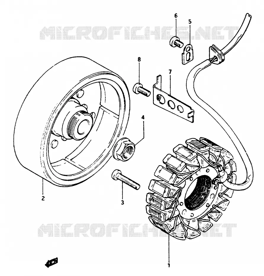 ALTERNATEUR Suzuki MOTO 1100 GSX-E 1986  GSX1100EG(E/F/G)