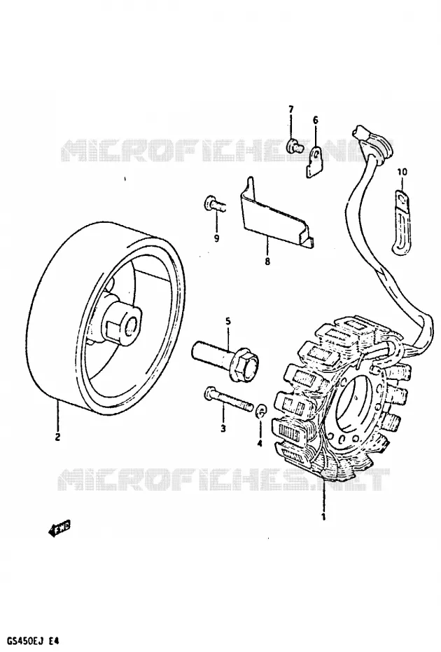 ALTERNATEUR Suzuki MOTO 450 GS-S 1987  GS450SH(E/F/G/H/J)