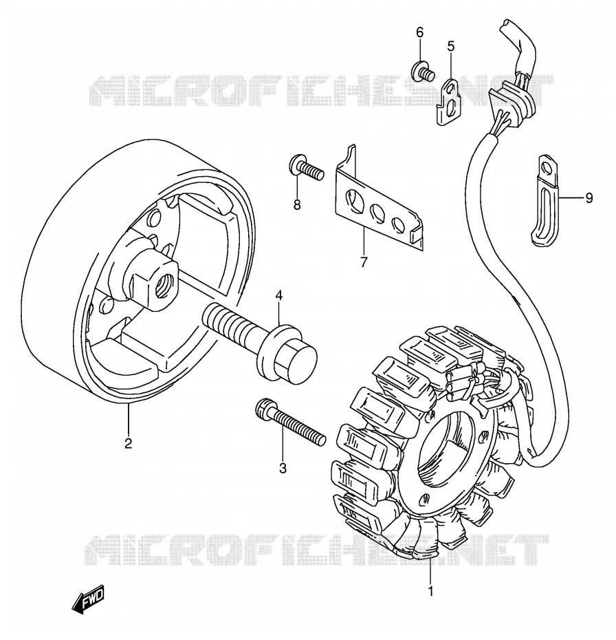 ALTERNATEUR Suzuki MOTO 500 GS-E 1996  GS500ET(E2)