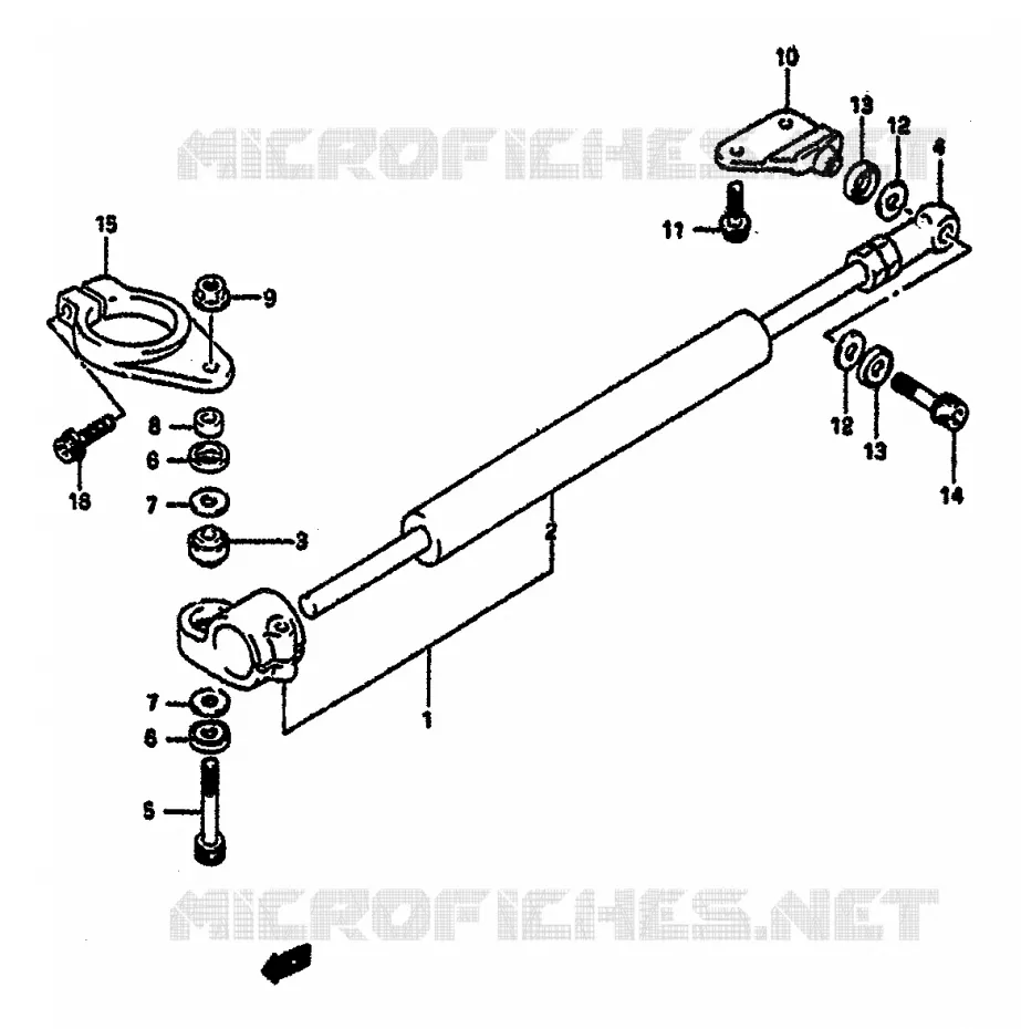 AMORTISSEUR DE DIRECTION Suzuki MOTO 1100 GSX-R 1991  GSX-R1100M(M/N)