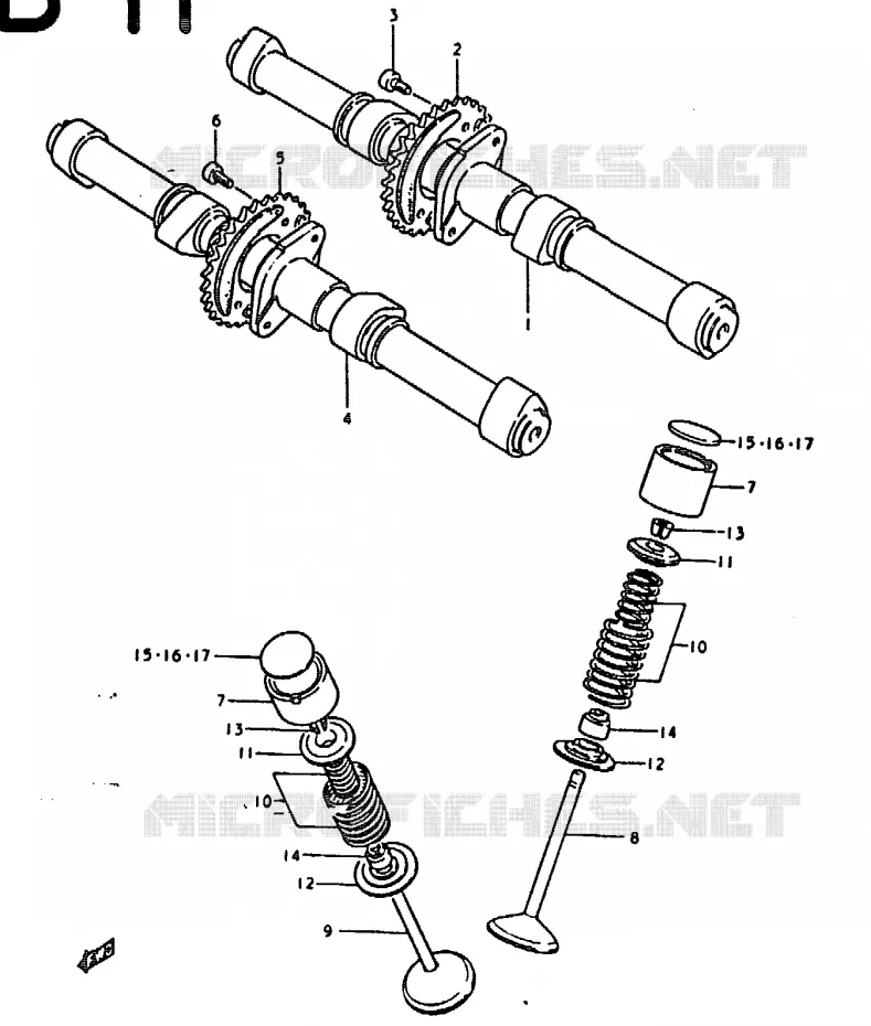 ARBRE A CAMES - SOUPAPES Suzuki MOTO 1000 GS 1979  GS1000N(C/N)