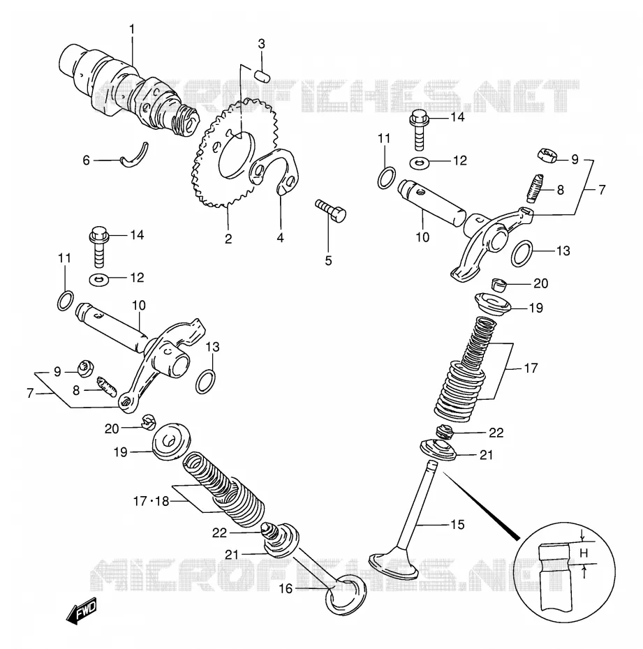 ARBRE A CAMES - SOUPAPES Suzuki MOTO 125 GN 1982  GN125Z(E1)