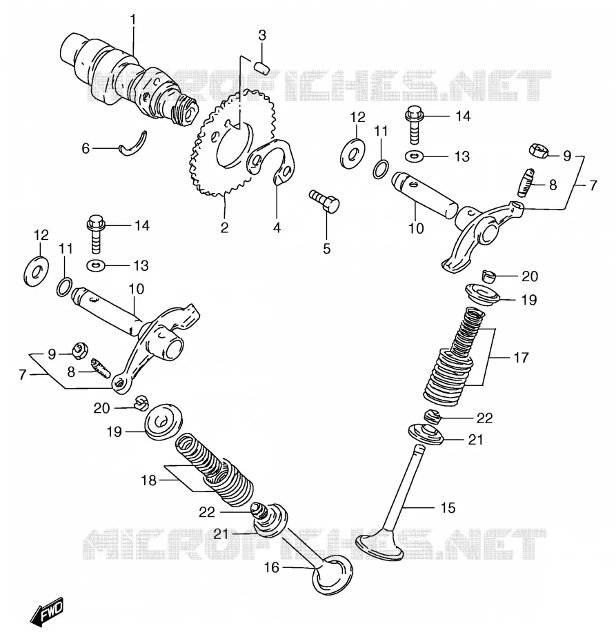 ARBRE A CAMES - SOUPAPES Suzuki MOTO 125 GS 2000  GS125SY(E71)