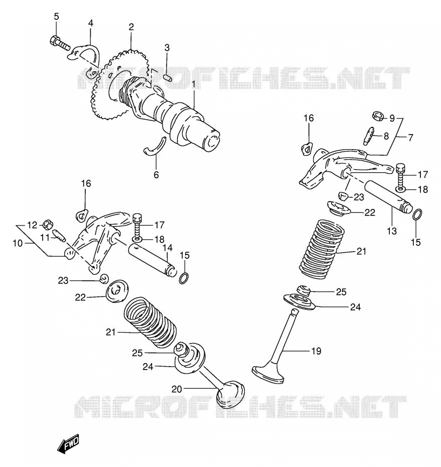 ARBRE A CAMES - SOUPAPES Suzuki MOTO 250 GN 1990  GN250L(E2)
