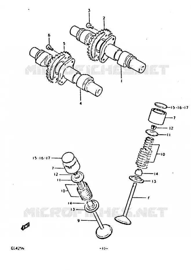 ARBRE A CAMES - SOUPAPES Suzuki MOTO 425 GS 1992  GS425EN(N)