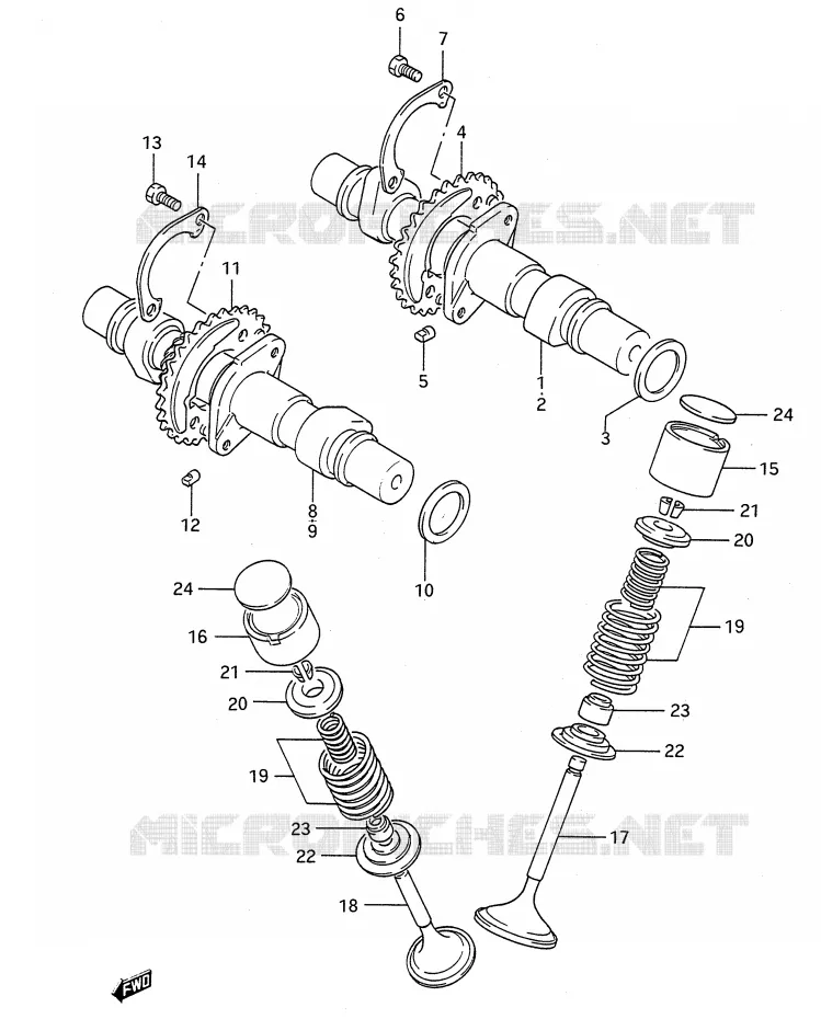 ARBRE A CAMES - SOUPAPES Suzuki MOTO 500 GS-E 1996  GS500ESKT(E28)