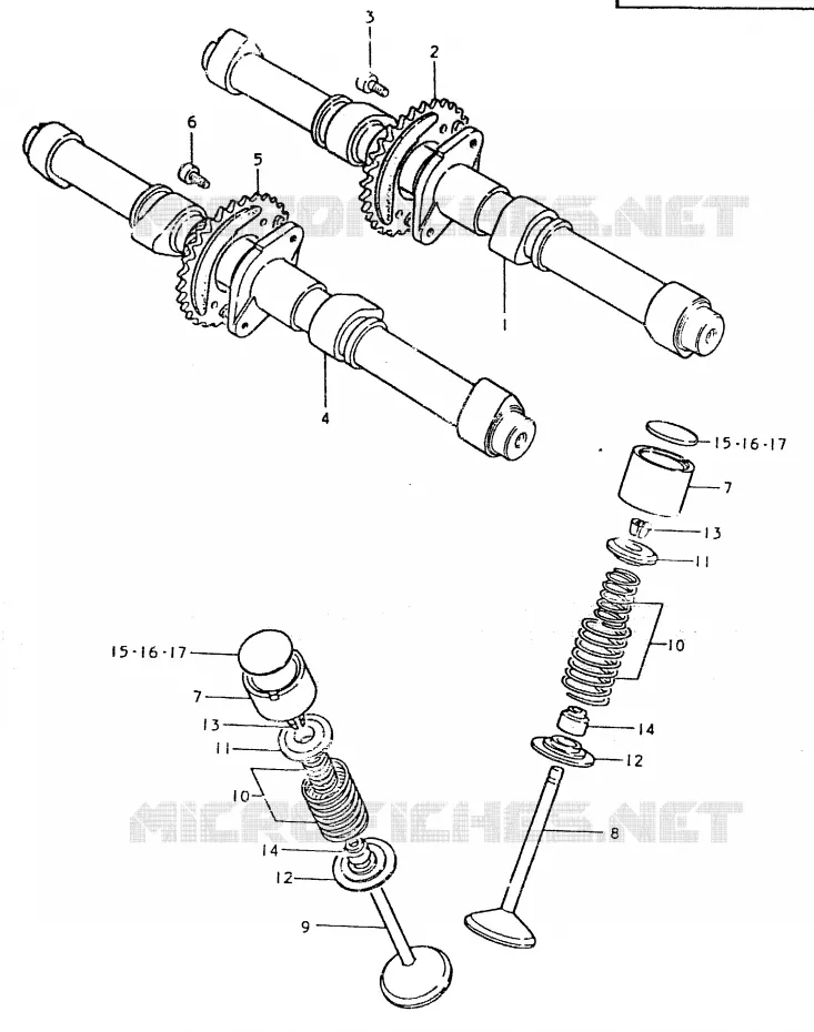 ARBRE A CAMES - SOUPAPES Suzuki MOTO 550 GS 1980  GS550LT
