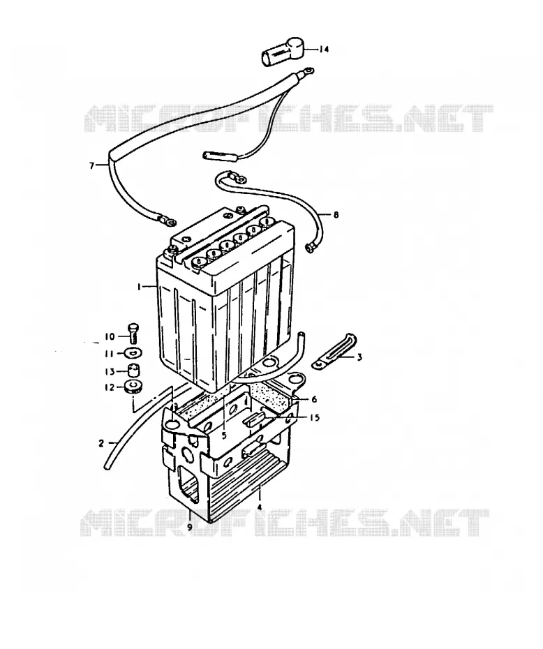 BATTERIE Suzuki MOTO 1000 GS 1980  GS1000T(T)
