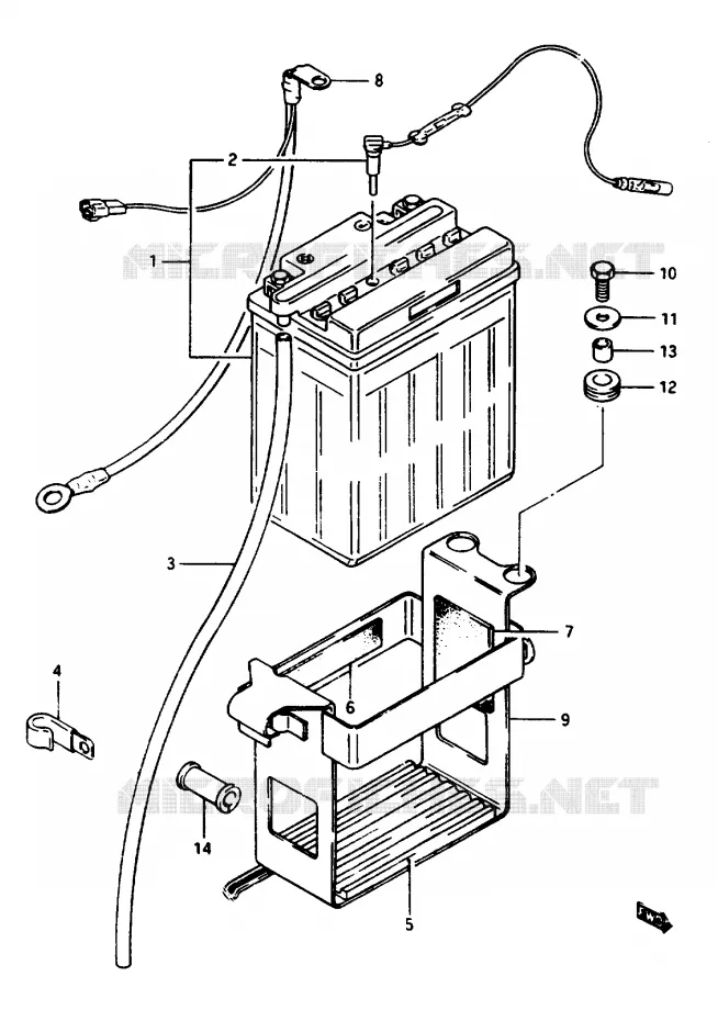 BATTERIE Suzuki MOTO 1100 GSX-E 1985  GSX1100EFF(E/F/G)