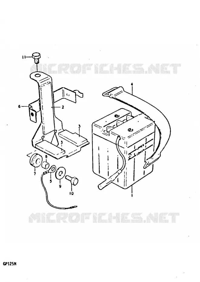 BATTERIE Suzuki MOTO 125 GP 1992  GP125UN(C/N)