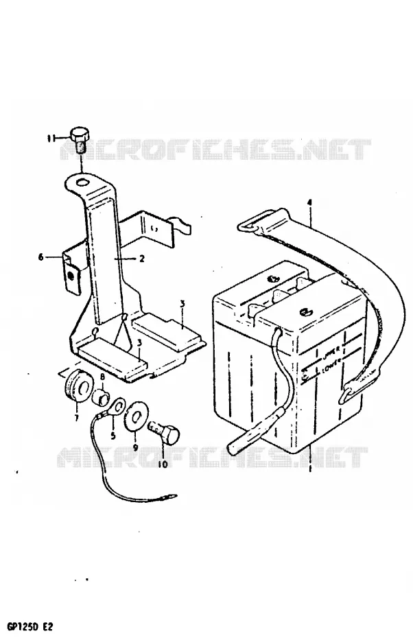 BATTERIE Suzuki MOTO 125 GP 1999  GP125UX(X/D)