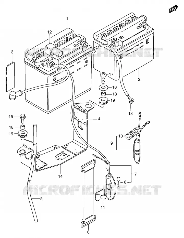 BATTERIE Suzuki MOTO 125 GS 1982  GS125EEZ(E1)