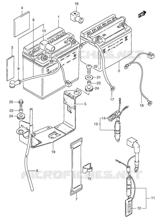 BATTERIE Suzuki MOTO 125 GS 1999  GS125ESX(E71)