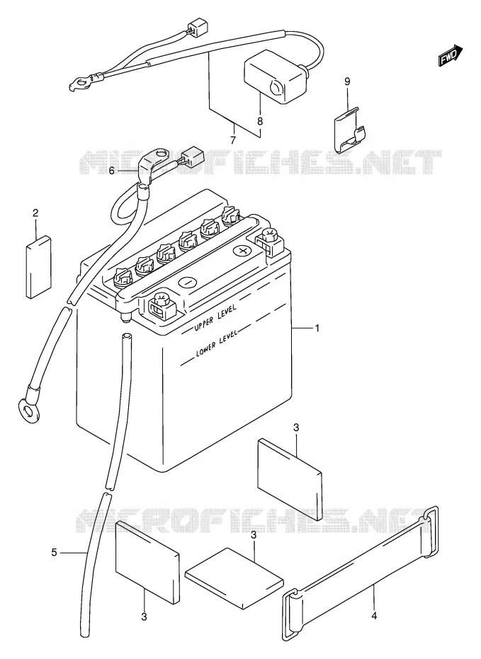 BATTERIE Suzuki MOTO 250 GN 2001  GN250K1(E2)