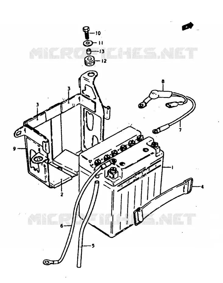 BATTERIE Suzuki MOTO 400 GS 1978  GS400C(C/N)