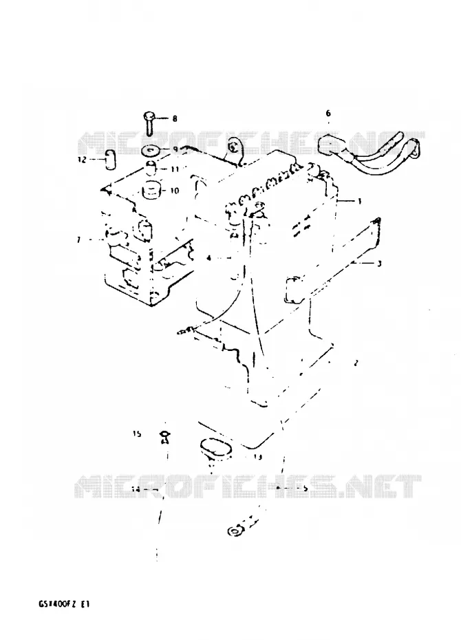 BATTERIE Suzuki MOTO 400 GSX 1982  GSX400FZ(X/Z)