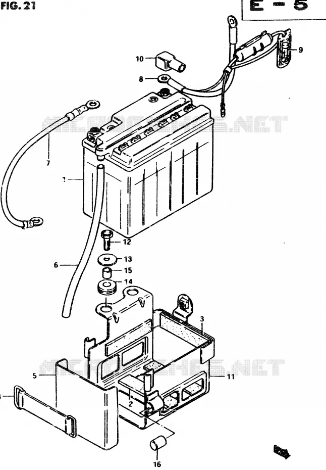 BATTERIE Suzuki MOTO 450 GS-L 1983  GS450LD