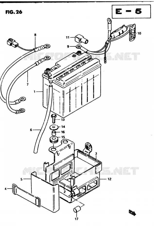 BATTERIE Suzuki MOTO 450 GS-S 1982  GS450SZ(2/Z/D)