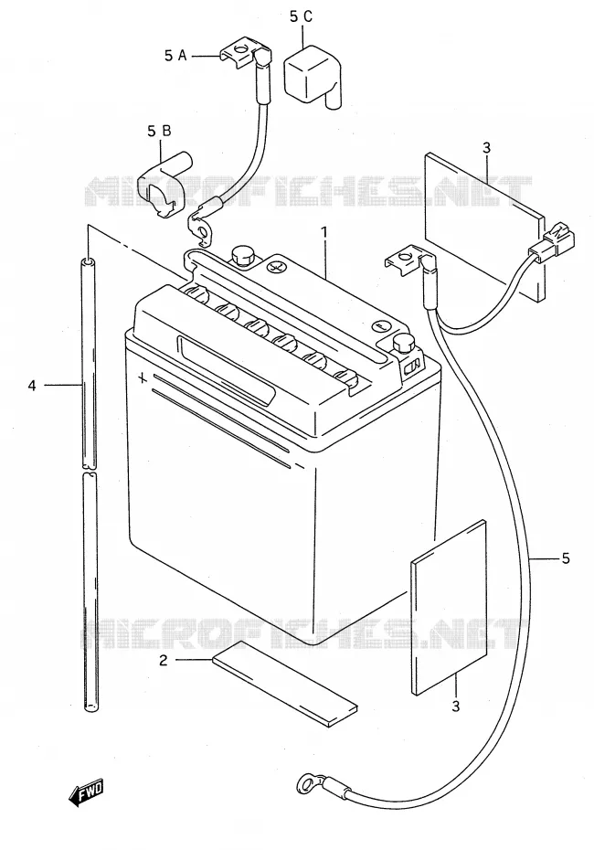 BATTERIE Suzuki MOTO 500 GS-E 1990  GS500EL(E28)