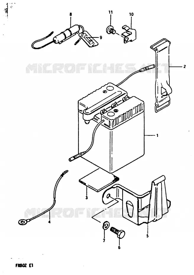 BATTERIE Suzuki SCOOTER 80 FR 1982  FR80Z