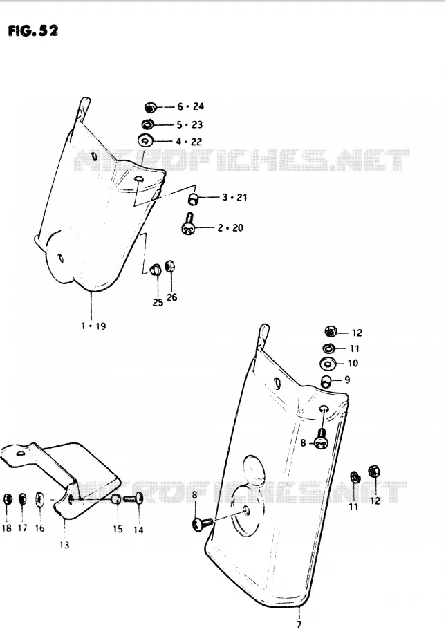 BAVETTE ARRIERE Suzuki MOTO 1100 GS-G 1985  GS1100GF(E/F/G)